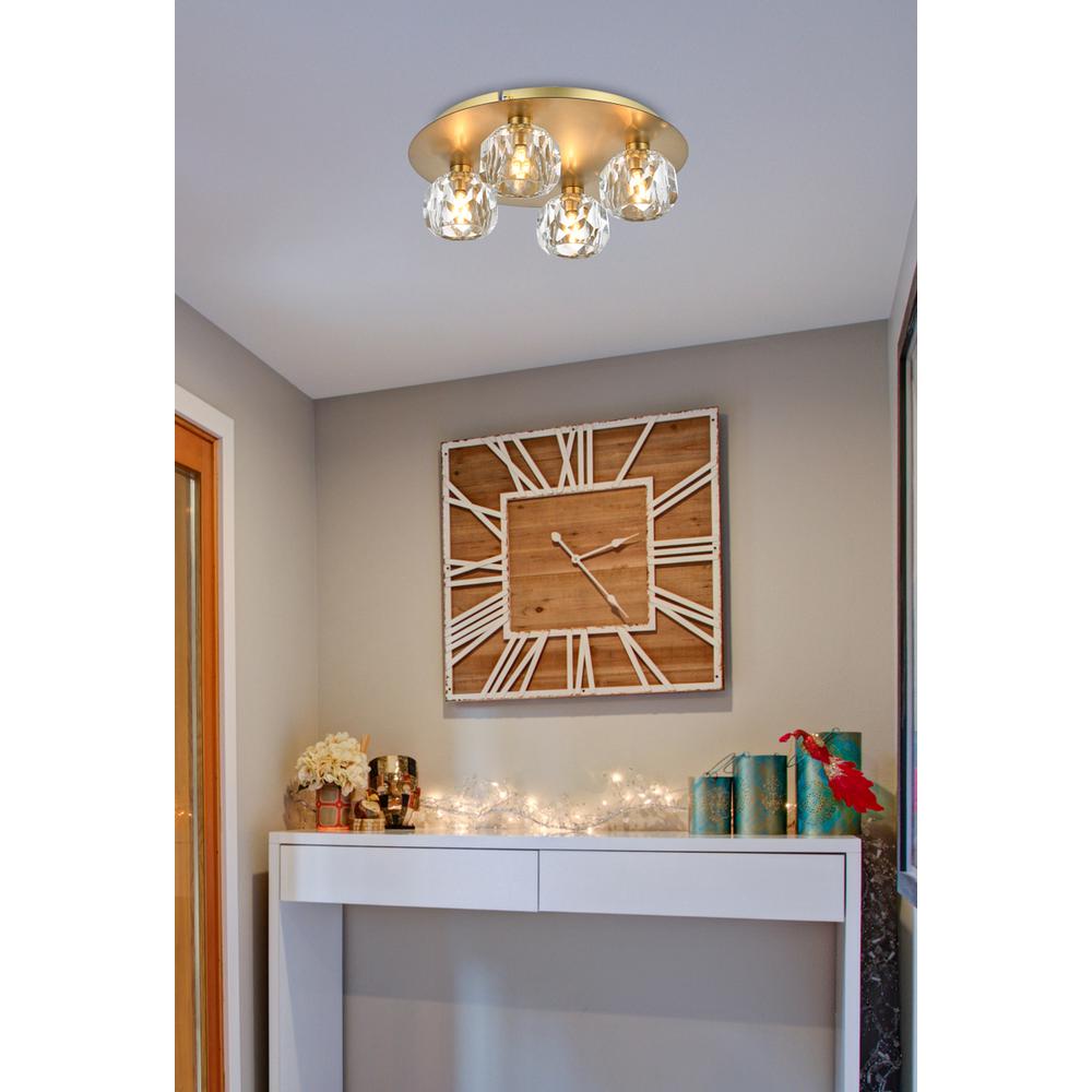 Graham 4 Light Ceiling Lamp in Gold. Picture 7