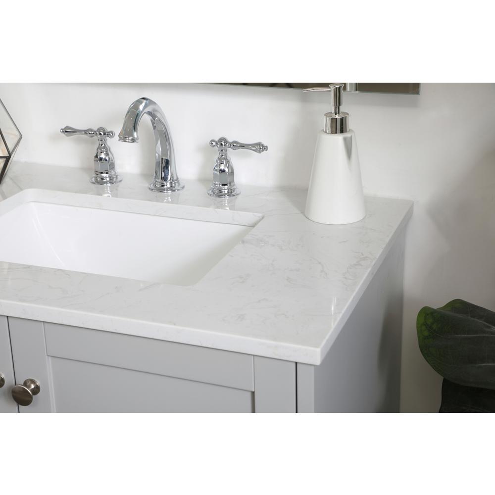 30 inch Single Bathroom Vanity in Grey. Picture 4