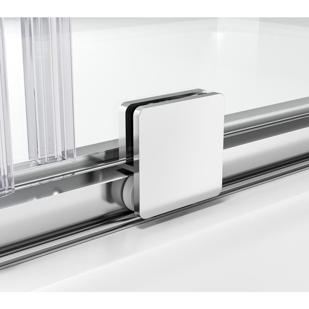 Frameless tub door 60 x 60 Polished Chrome. Picture 9