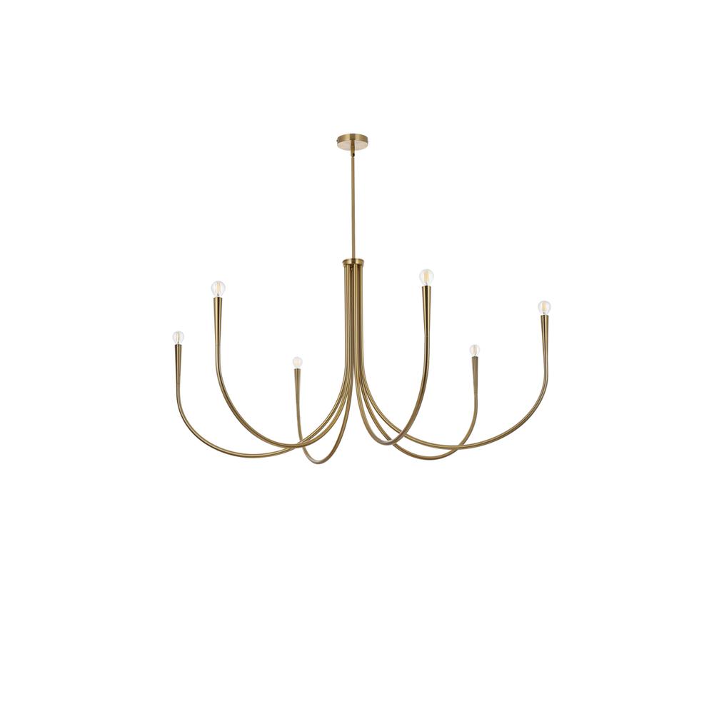 Layne 55 inch chandelier in Gold. Picture 6