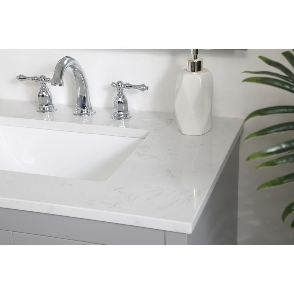 30 inch Single Bathroom Vanity in Grey. Picture 4