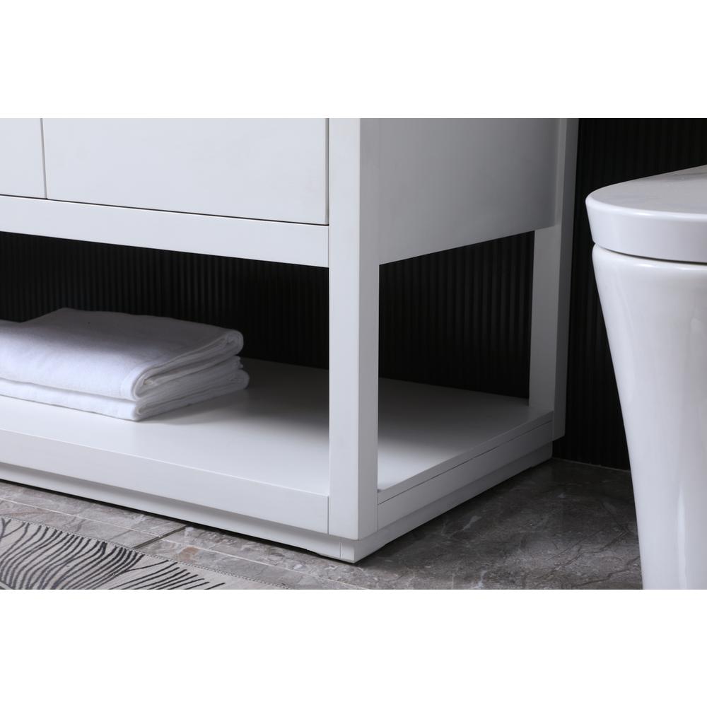54 Inch SIngle Bathroom Vanity In White. Picture 6