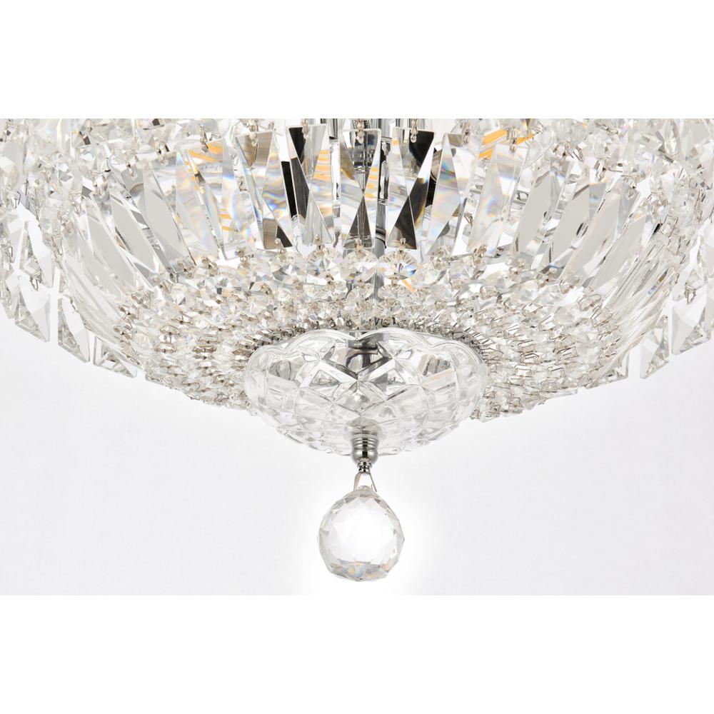 Tranquil 6 light Chrome Pendant Clear Royal Cut Crystal. Picture 3