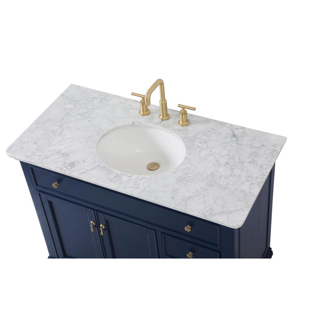 42 inch Single bathroom vanity in blue. Picture 10