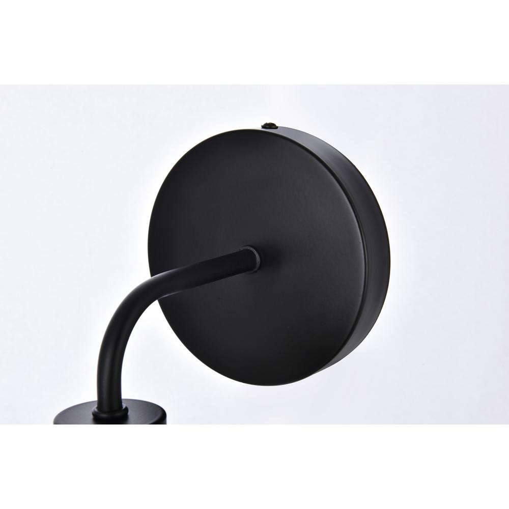 Hanson 1 light bath sconce in black with clear shade. Picture 5