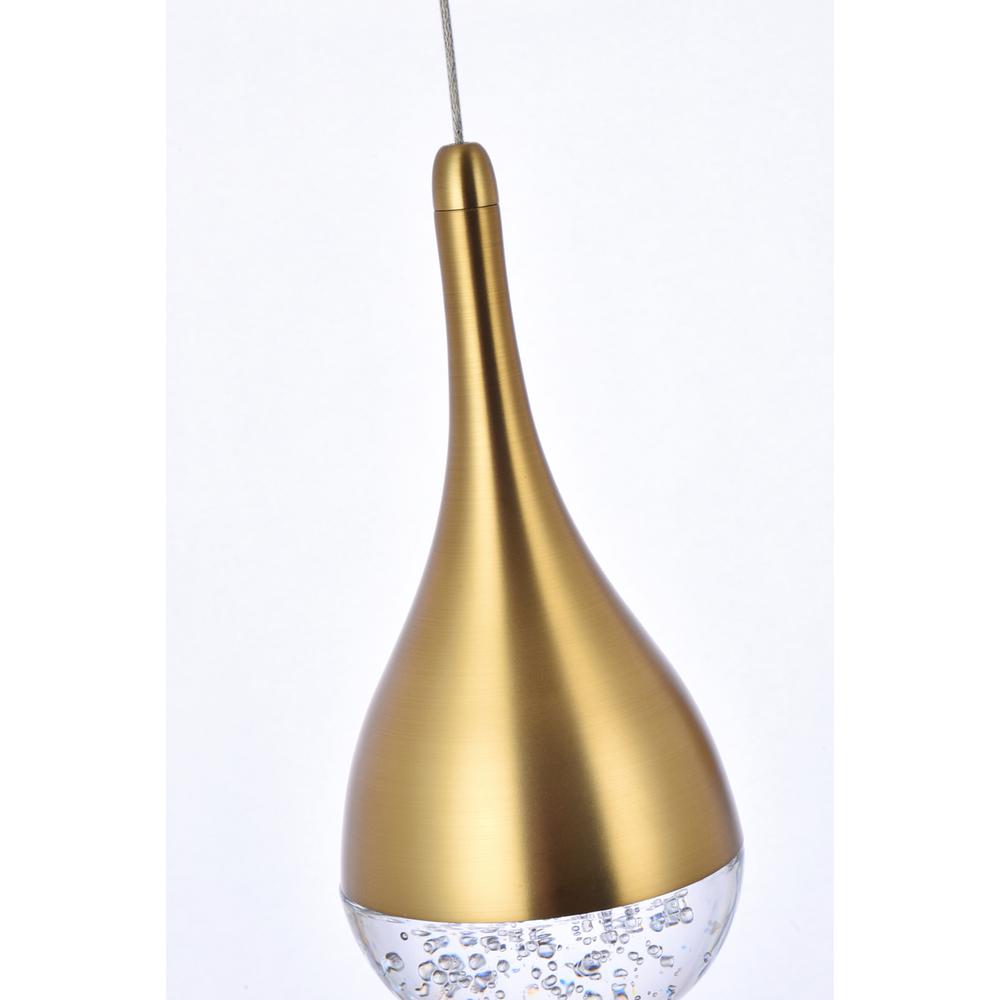 Amherst 34 inch LED pendant in satin gold. Picture 5