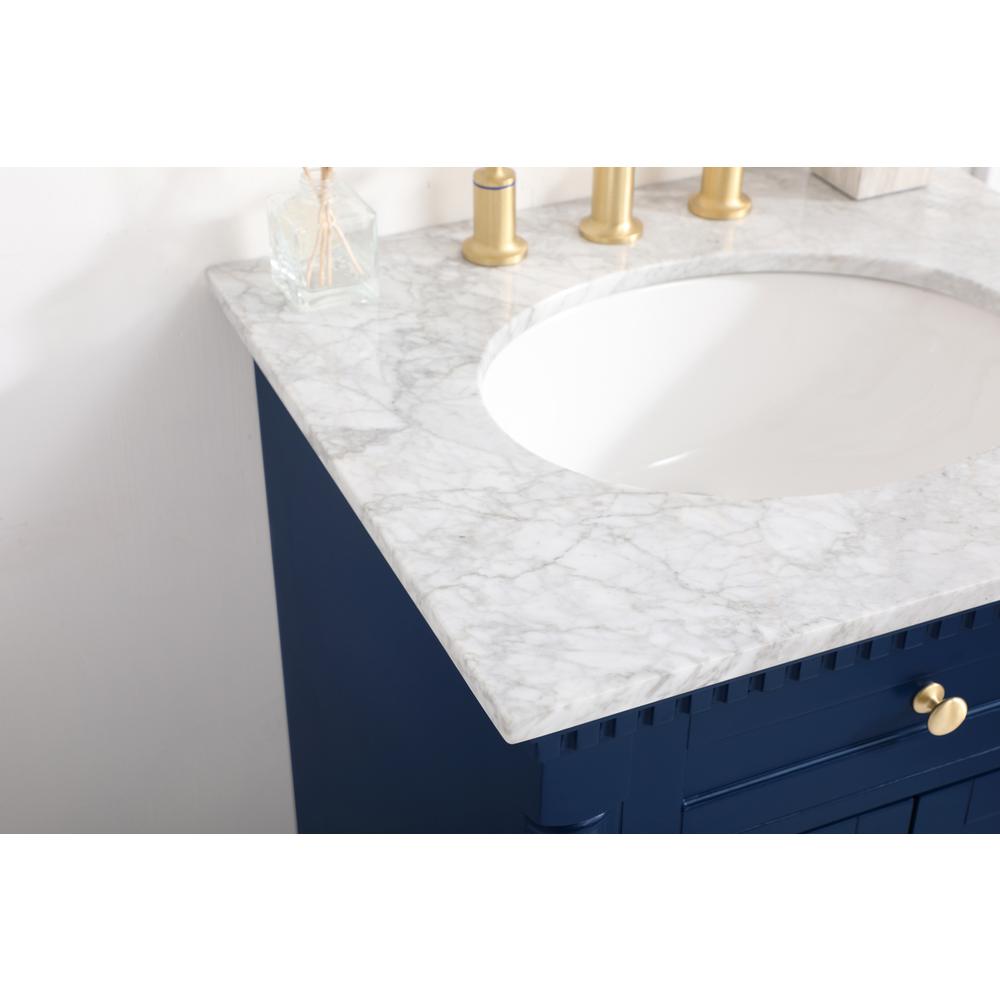 24 inch Single bathroom vanity in  Blue. Picture 5