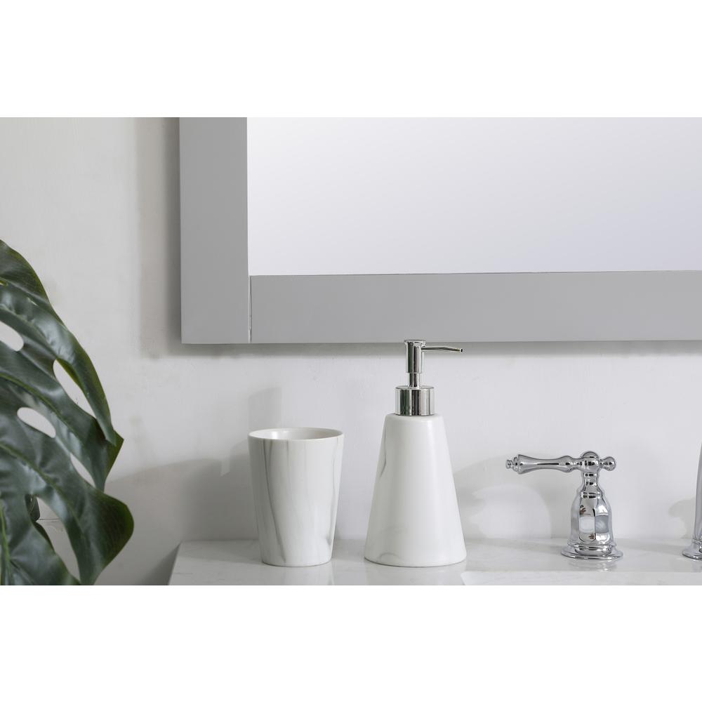 Aqua square vanity mirror 36 inch in Grey. Picture 4