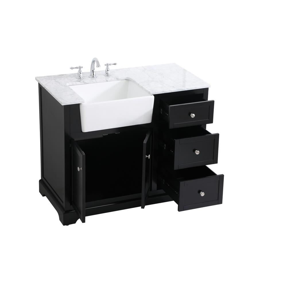 42 inch Single bathroom vanity in black. Picture 9