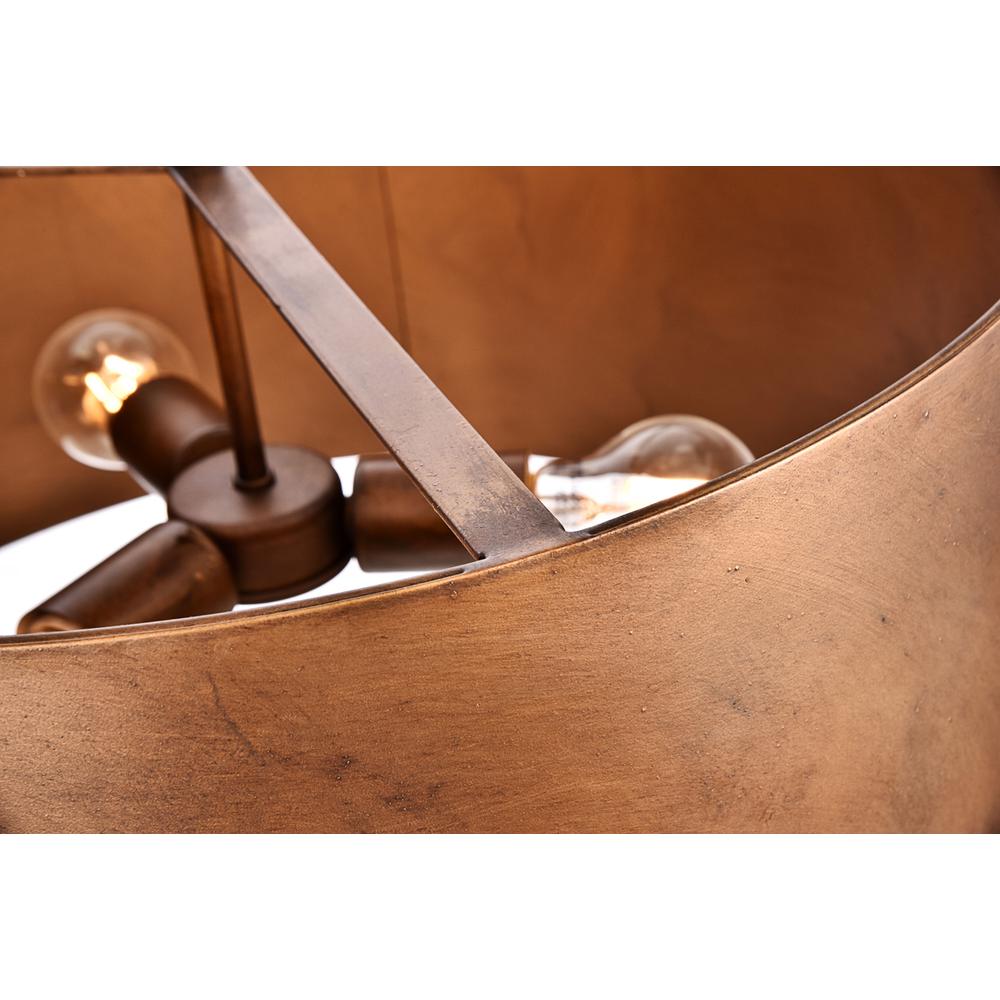 Miro Collection Pendant D20 H11.75 Lt:3 Manual Brass Finish. Picture 4