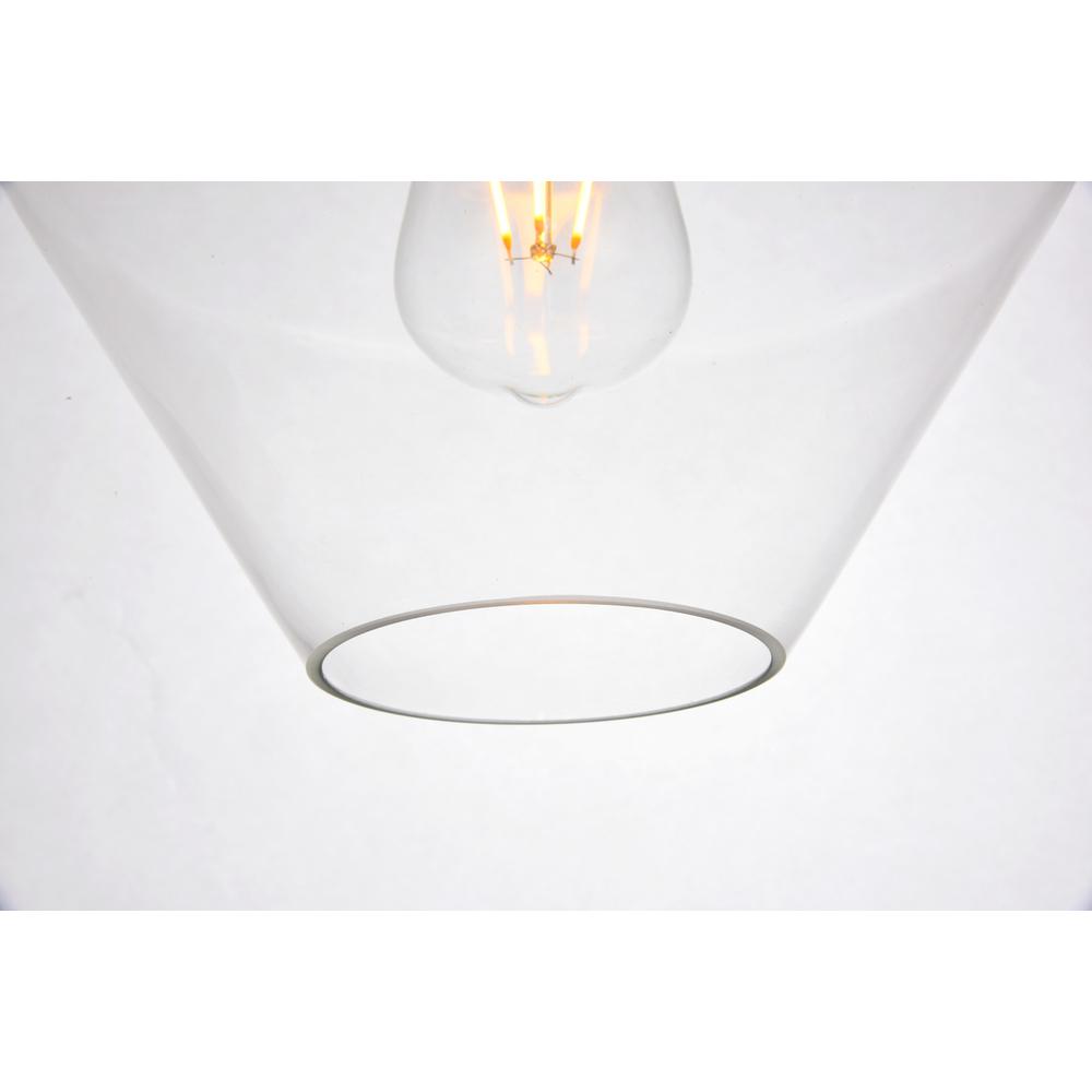 Placido Collection Pendant D9.4 H10.8 Lt:1 Black and Clear Finish. Picture 4