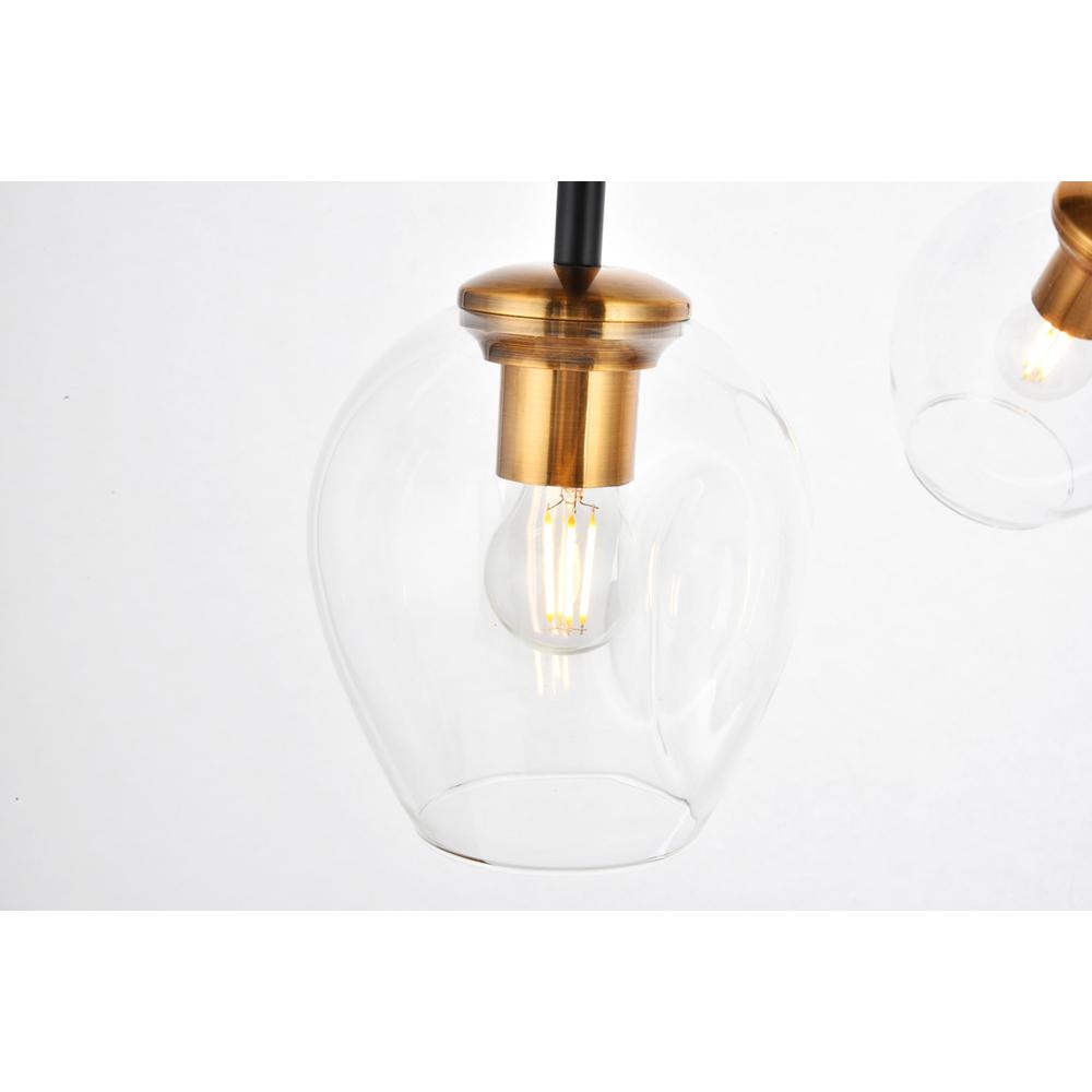 Cavoli 5 light in Light Antique Brass and Flat Black Pendant. Picture 3