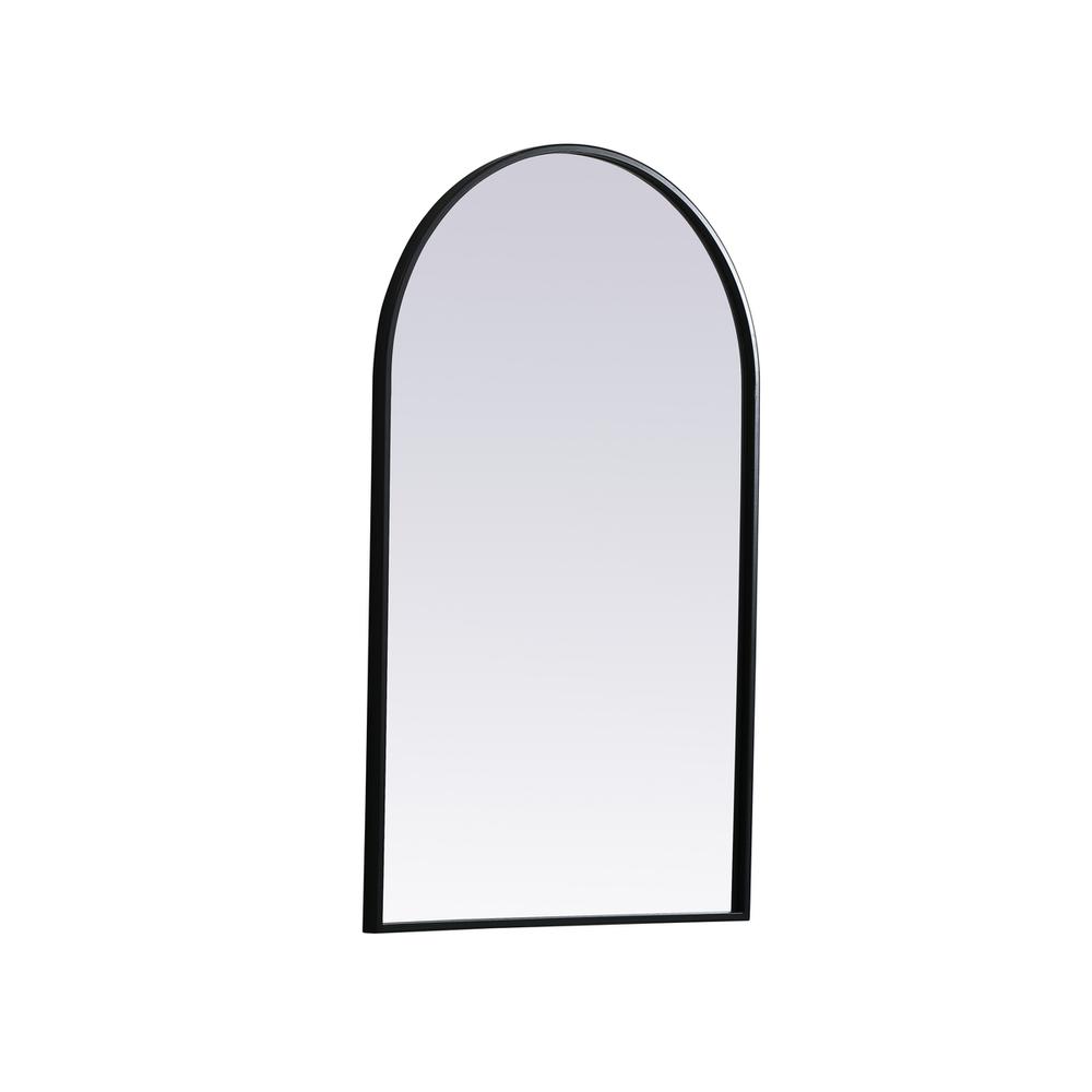 Metal Frame Arch Mirror 22x36 Inch in Black. Picture 7