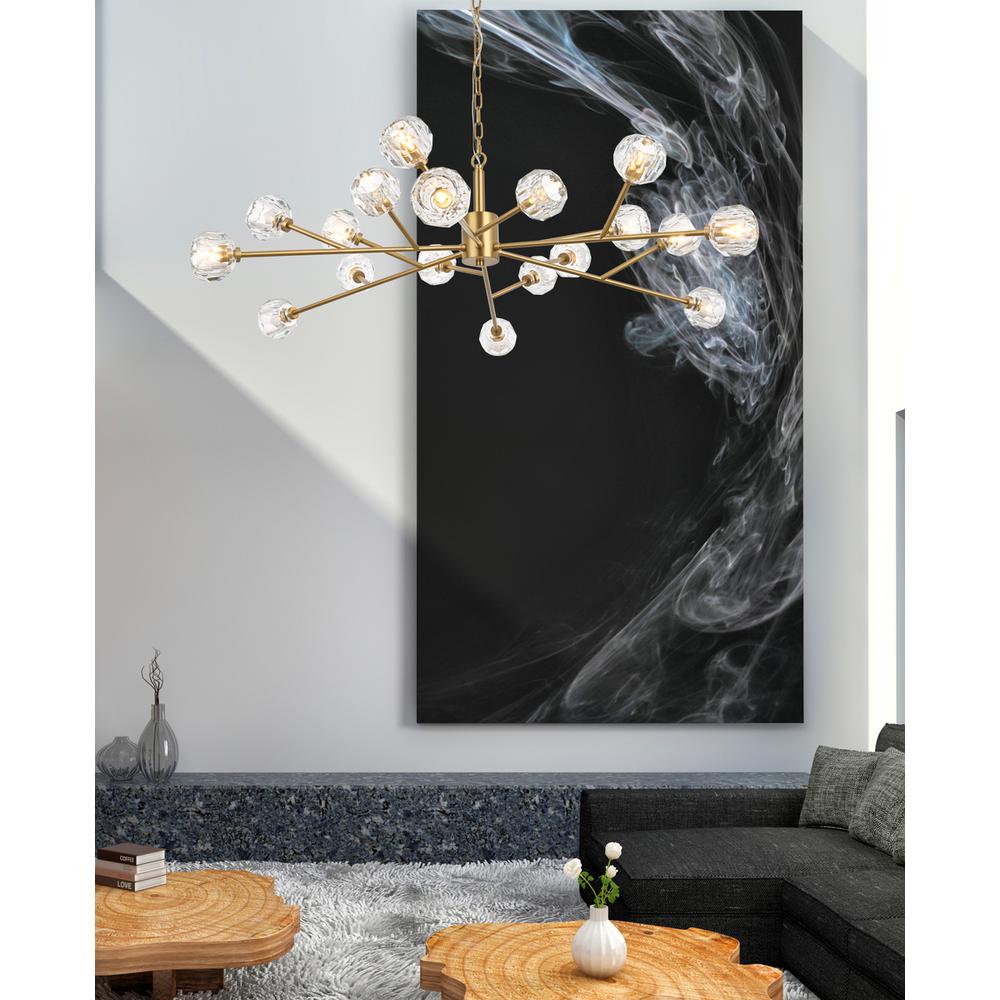 Graham 18 Light Pendant in Gold. Picture 7