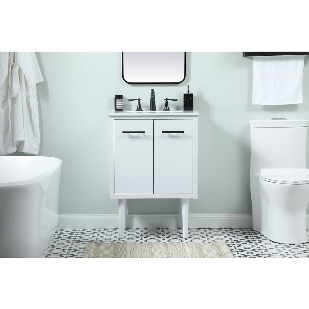 24 inch Single bathroom vanity in white. Picture 14