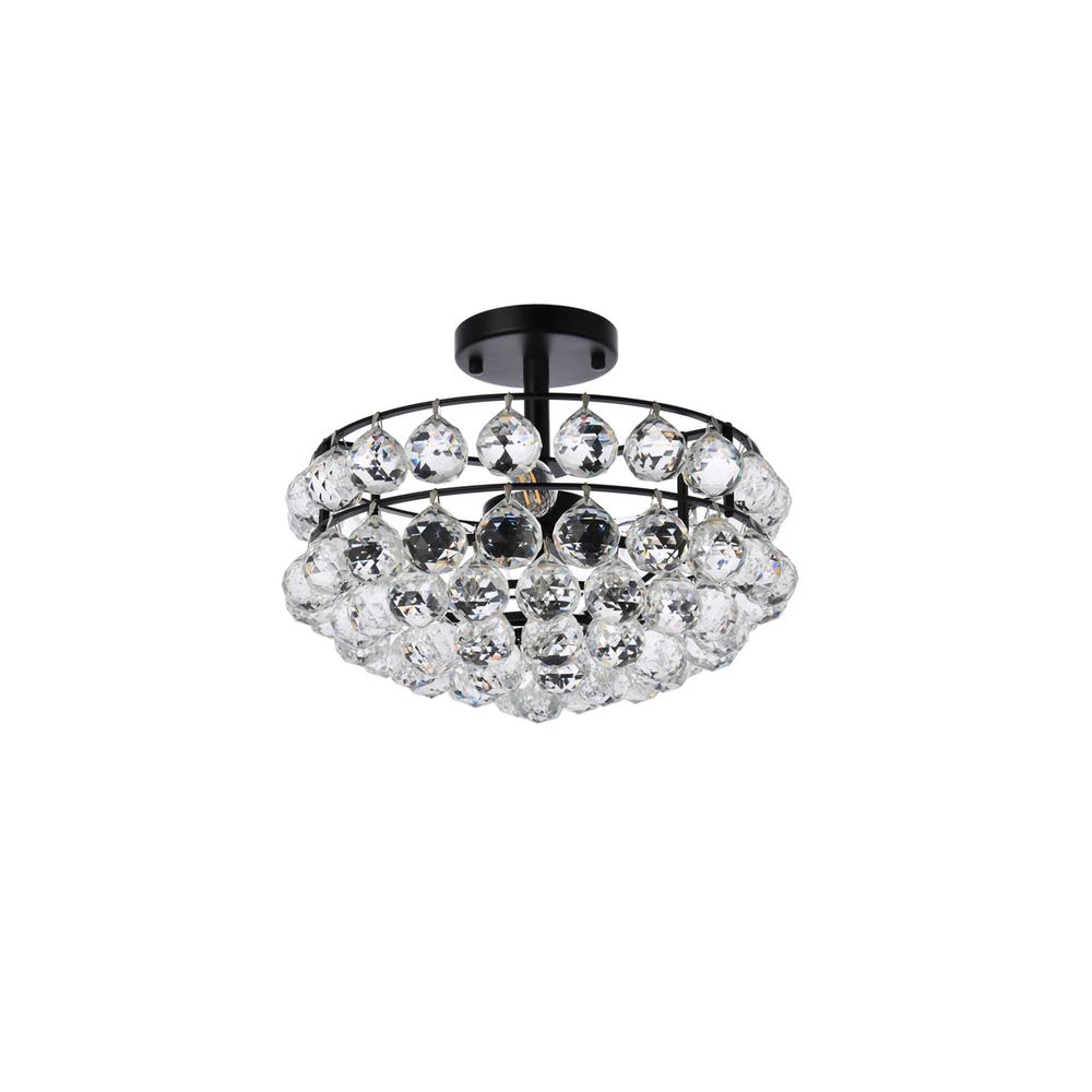 Savannah 14 inch flush mount in black. Picture 6