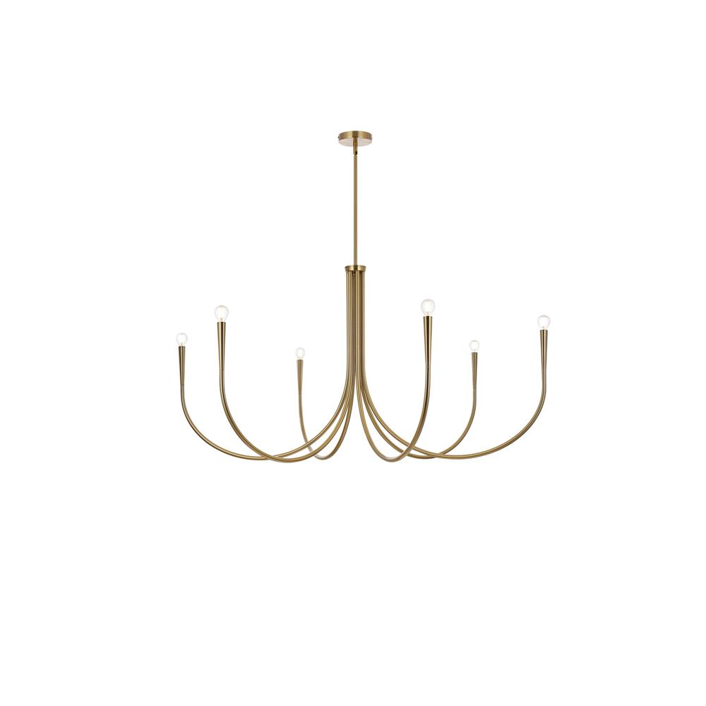 Layne 55 inch chandelier in Gold. Picture 1