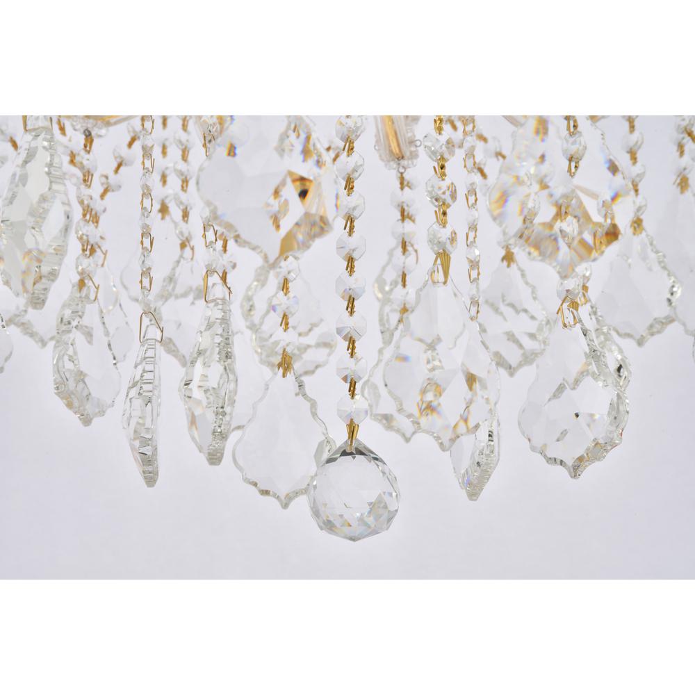 Maria Theresa 6 light Gold Flush Mount Clear Royal Cut Crystal. Picture 3