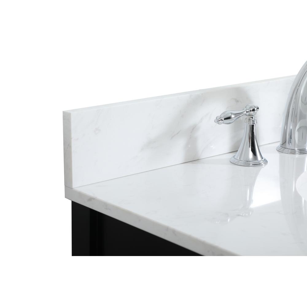 30 inch Single bathroom vanity in black with backsplash. Picture 11