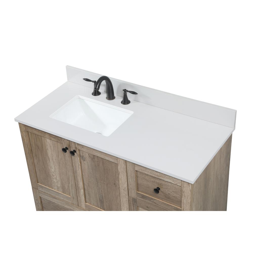 42 inch Single bathroom vanity in natural oak with backsplash. Picture 10
