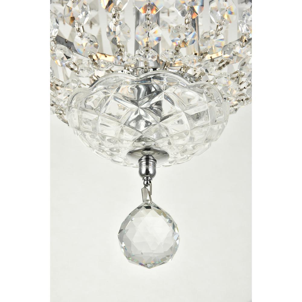 Tranquil 10 light Chrome Flush Mount Clear Royal Cut Crystal. Picture 5