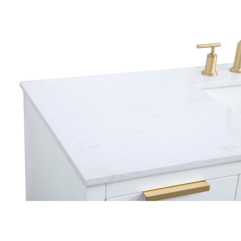 54 Inch SIngle Bathroom Vanity In White. Picture 11