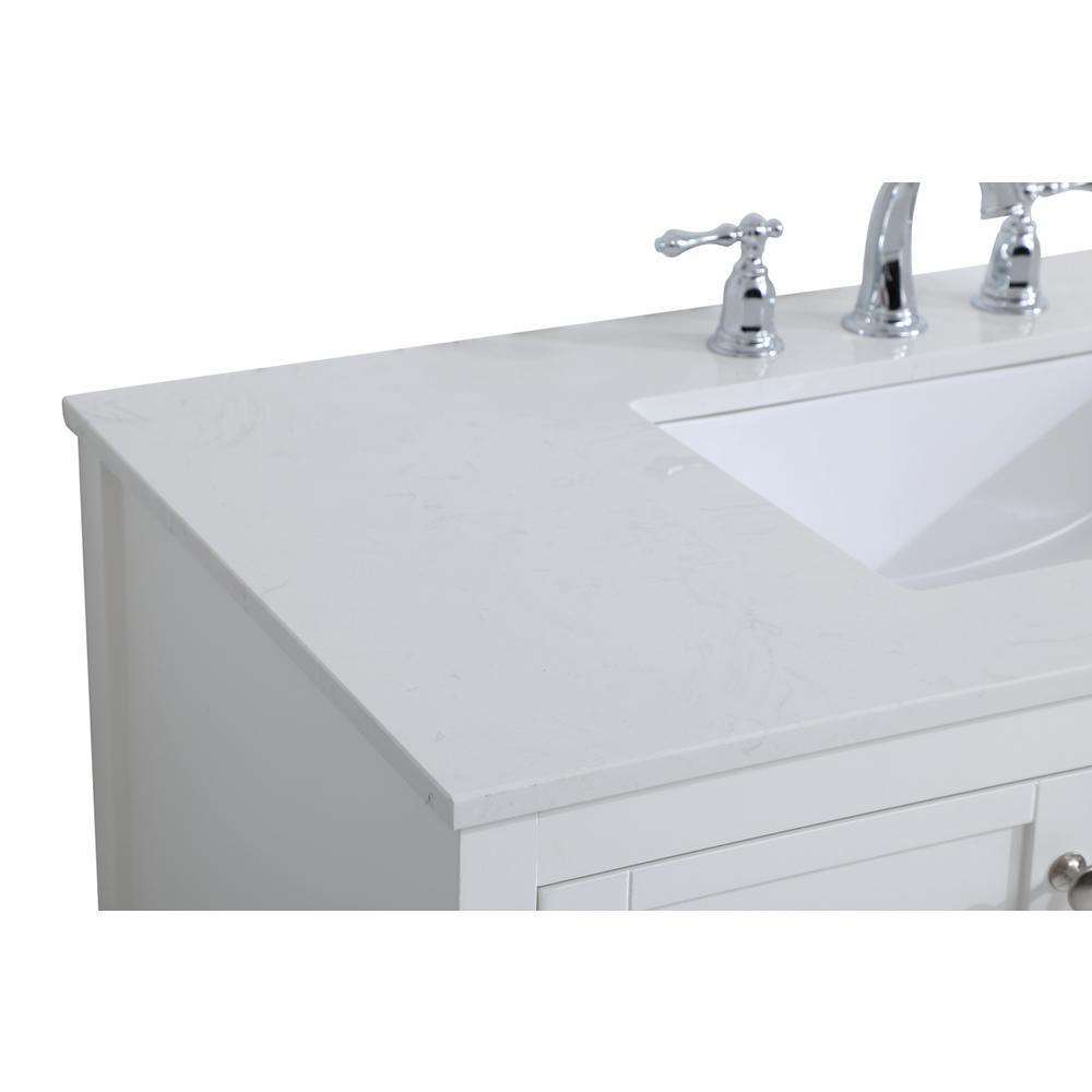 42 inch Single Bathroom Vanity in White. Picture 10