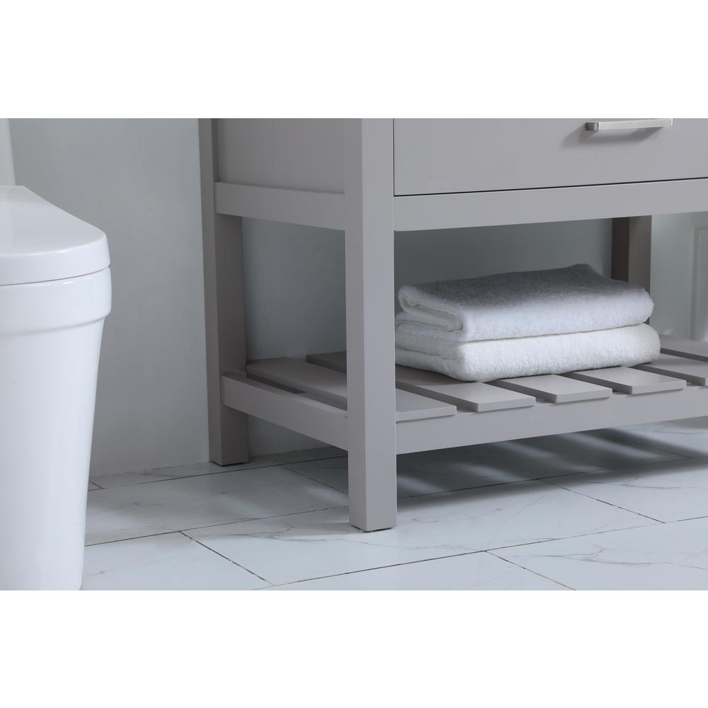 36 inch Single bathroom vanity in grey with backsplash. Picture 6