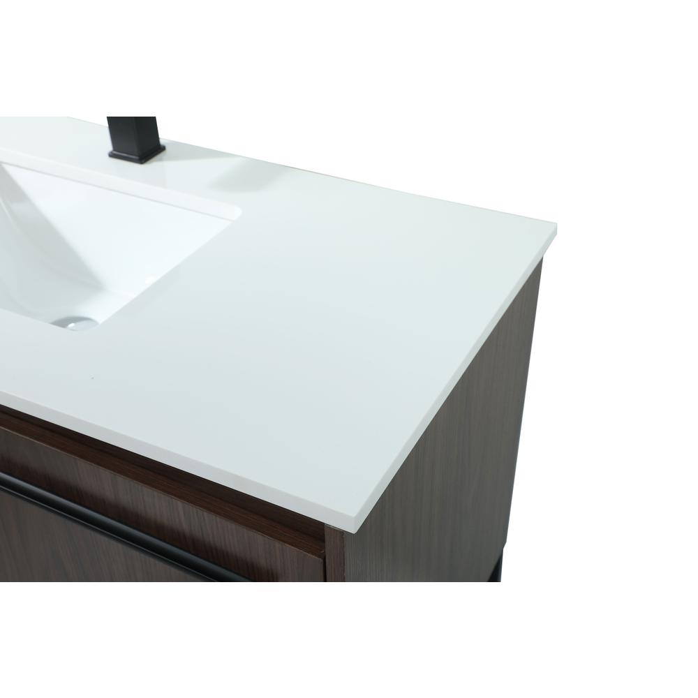 40 inch Single bathroom vanity in walnut. Picture 11