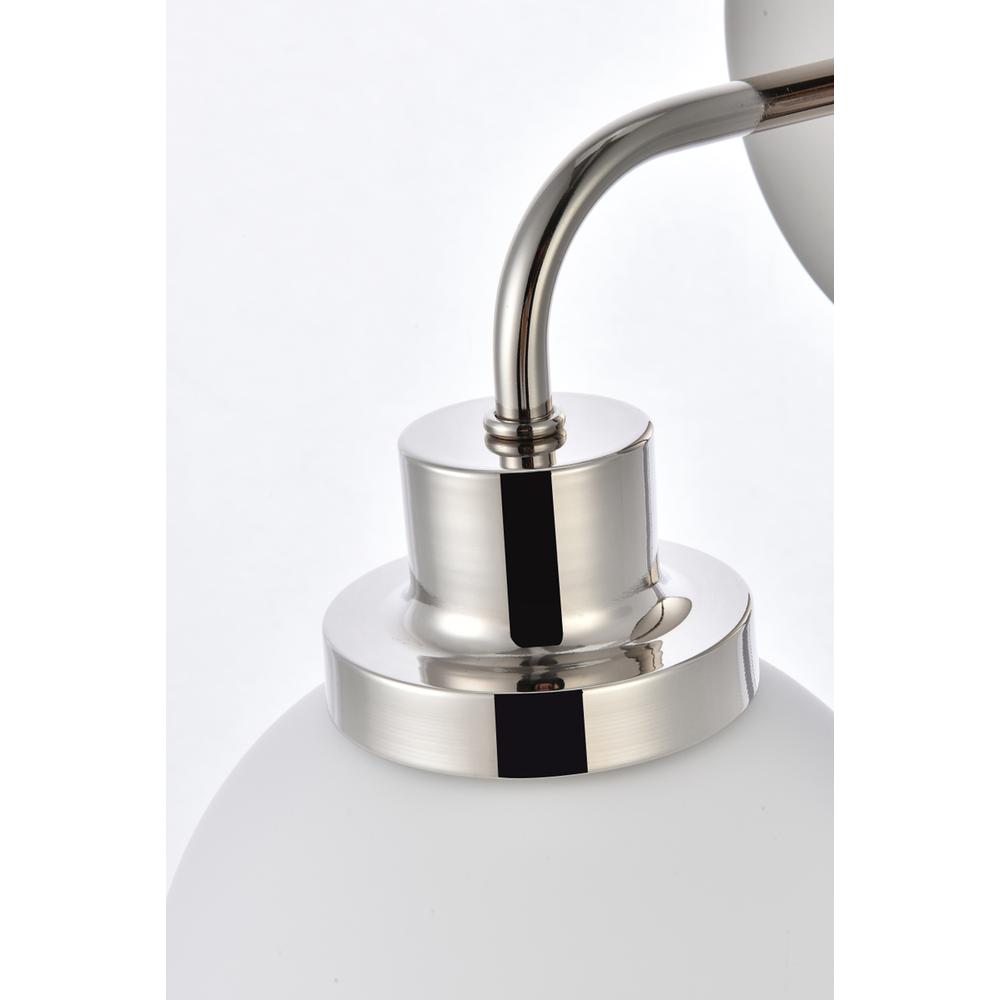Hanson 1 light bath sconce in polished nickel with frosted shade. Picture 4