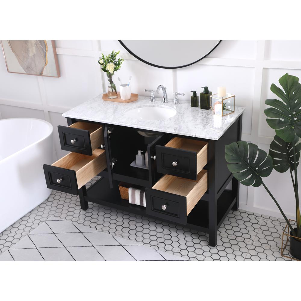48 in. Single bathroom vanity set in Black. Picture 3
