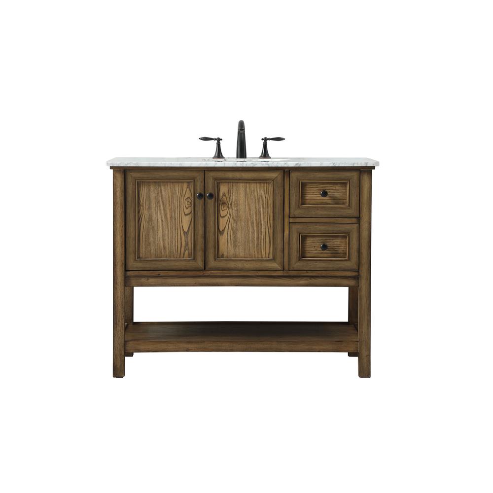 42 inch Single bathroom vanity in driftwood. Picture 1