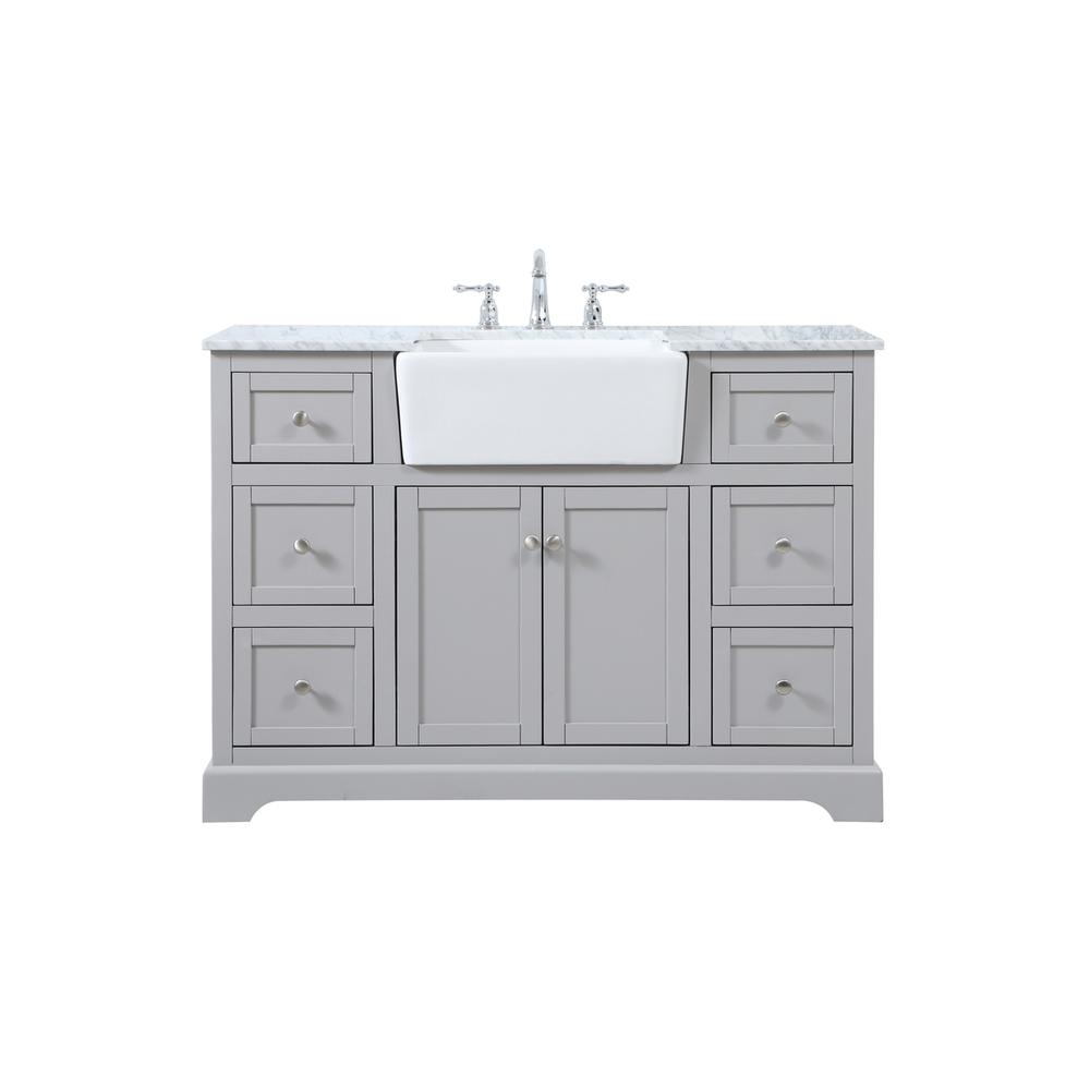 48 inch Single bathroom vanity in grey. Picture 1
