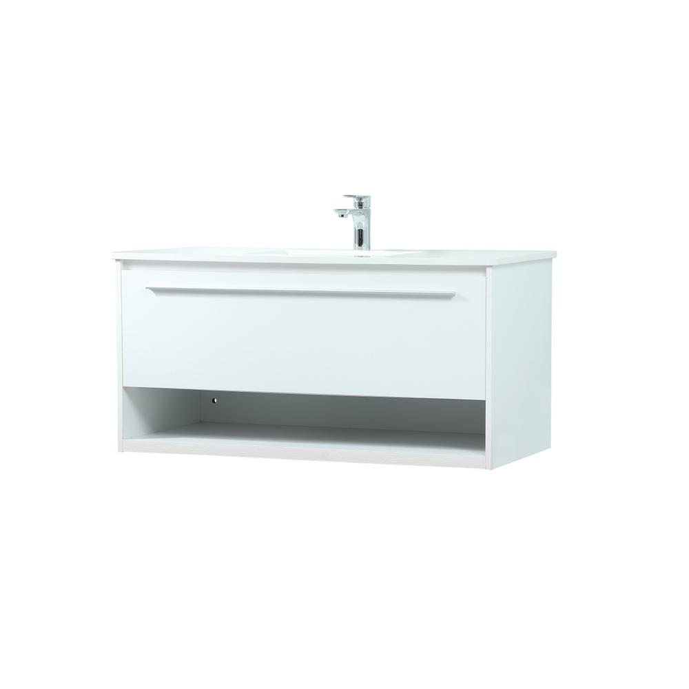 40 inch Single bathroom vanity in white. Picture 7