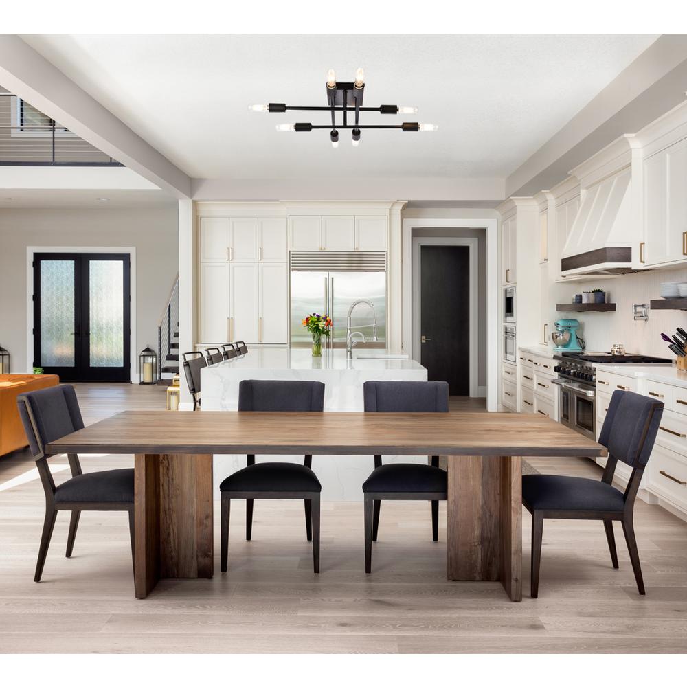 Script 8 lights black flush mount. Picture 9