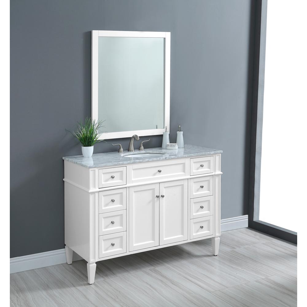 48 In. Single Bathroom Vanity Set In White. Picture 9