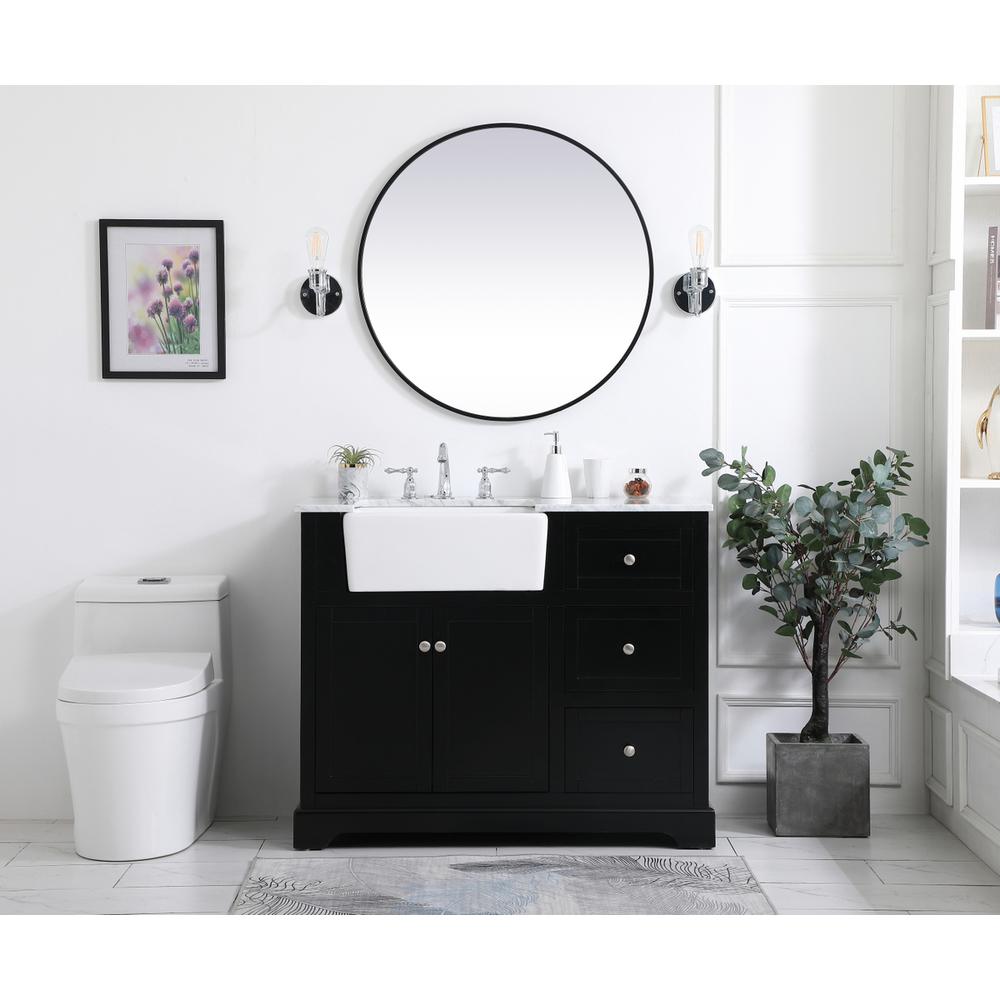 42 inch Single bathroom vanity in black. Picture 4