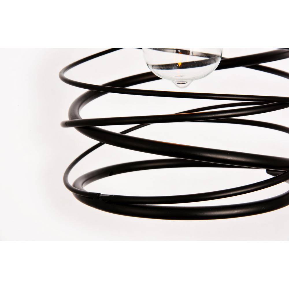 Hopper Collection Pendant D7.9 H11.8 Lt:1 Black Finish. Picture 3