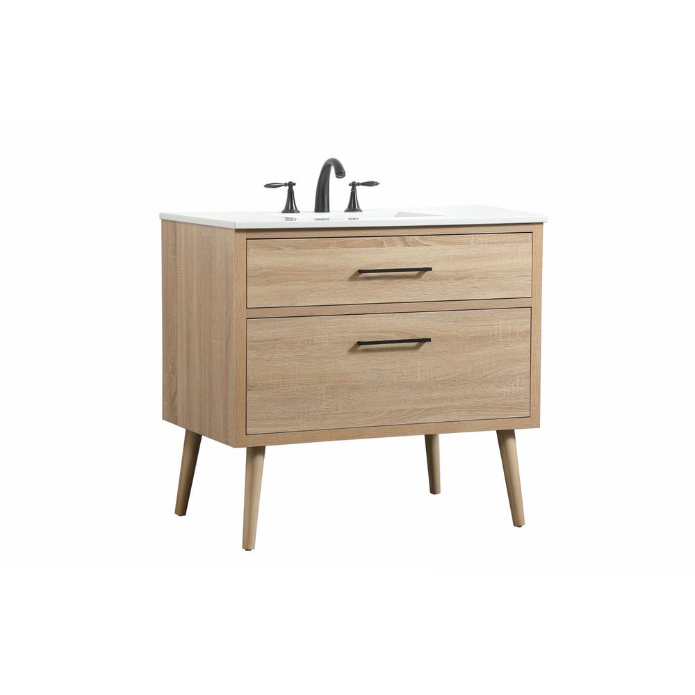 36 inch Single bathroom vanity in mango wood. Picture 7