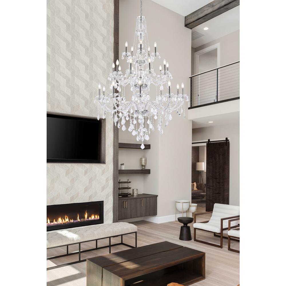 Verona 25 light Chrome Chandelier Clear Royal Cut Crystal. Picture 7