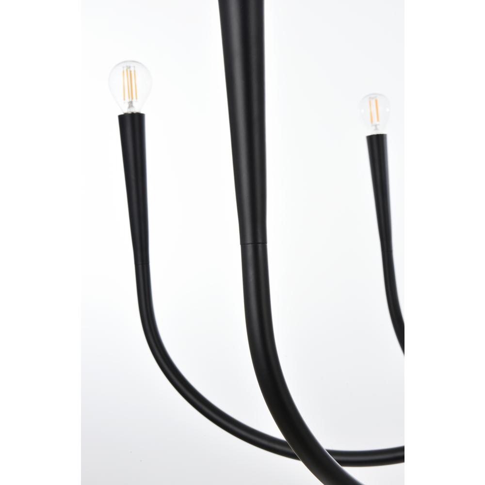 Layne 36 inch chandelier in Black. Picture 5