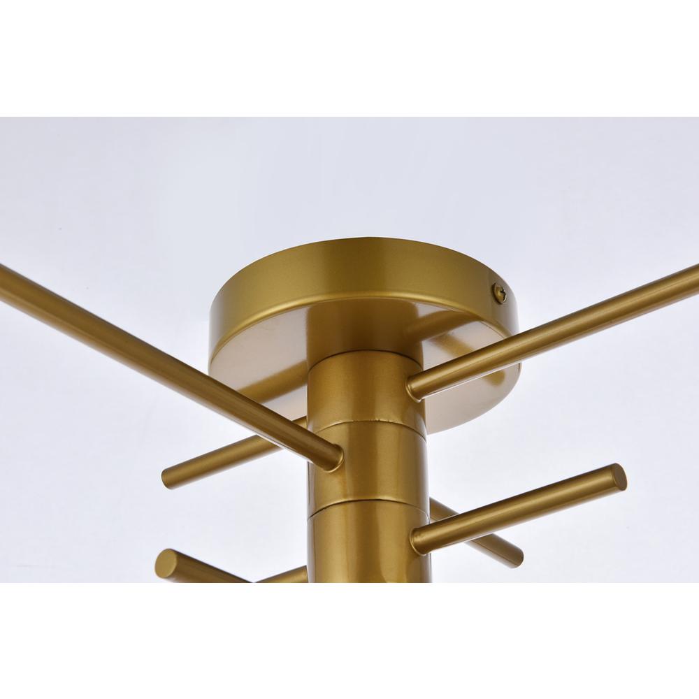 Xavier 4 lights flush mount in brass. Picture 4