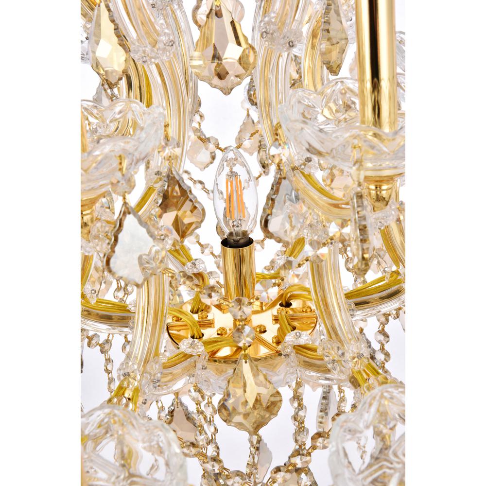 Maria Theresa 19 light Gold Chandelier Golden Teak (Smoky) Royal Cut Crystal. Picture 5