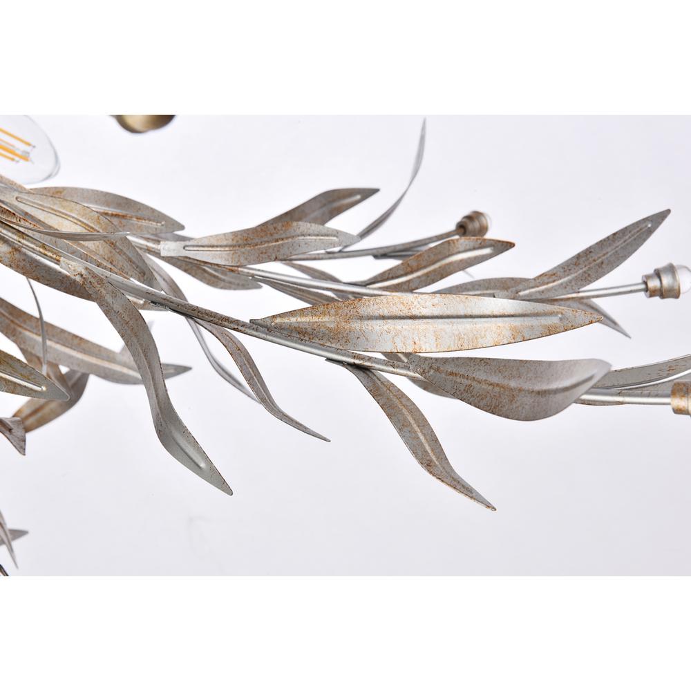 Priscilla 23 inch flush mount in silver leaf. Picture 5