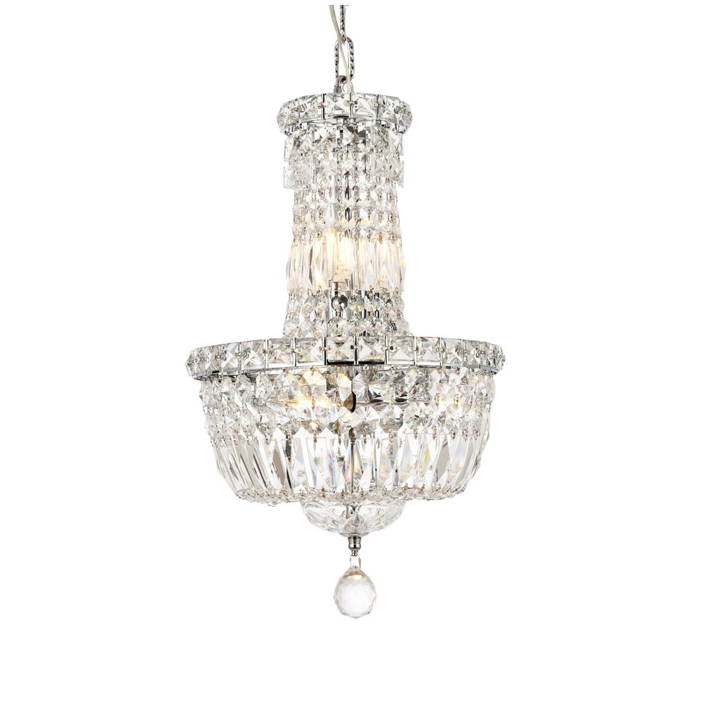 Tranquil 6 light Chrome Pendant Clear Royal Cut Crystal. Picture 2