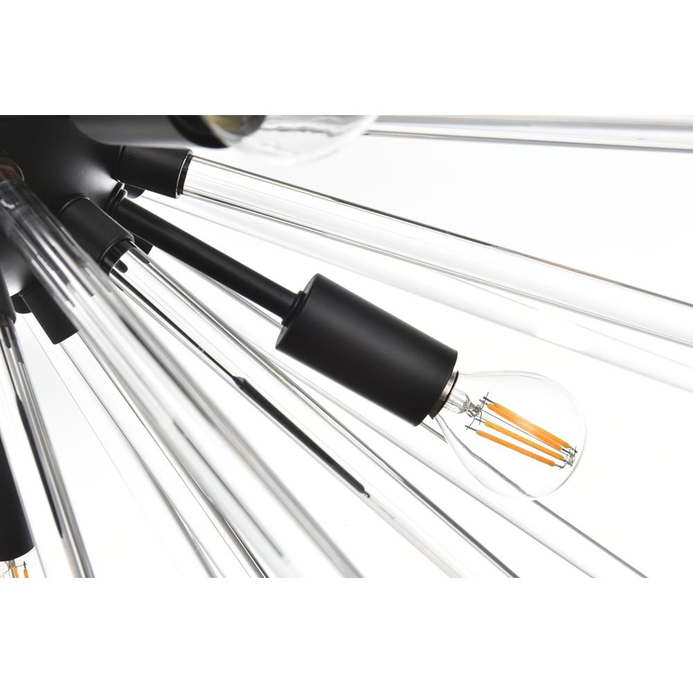 Sienna 42 inch crystal rod pendant in black. Picture 5
