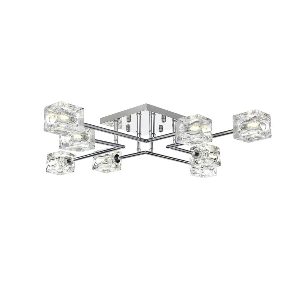 Lyra 32 inch Flush Mount in Chrome. Picture 1