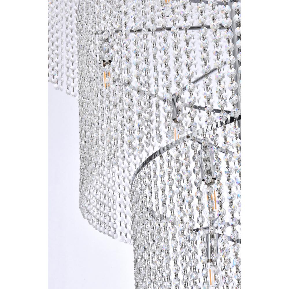 Spiral 41 light Chrome Chandelier Clear Royal Cut Crystal. Picture 3