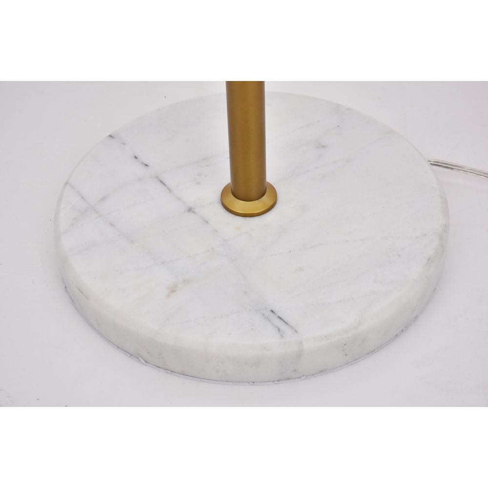 Eclipse 1 Light Brass Floor Lamp With Clear Glass. Picture 5