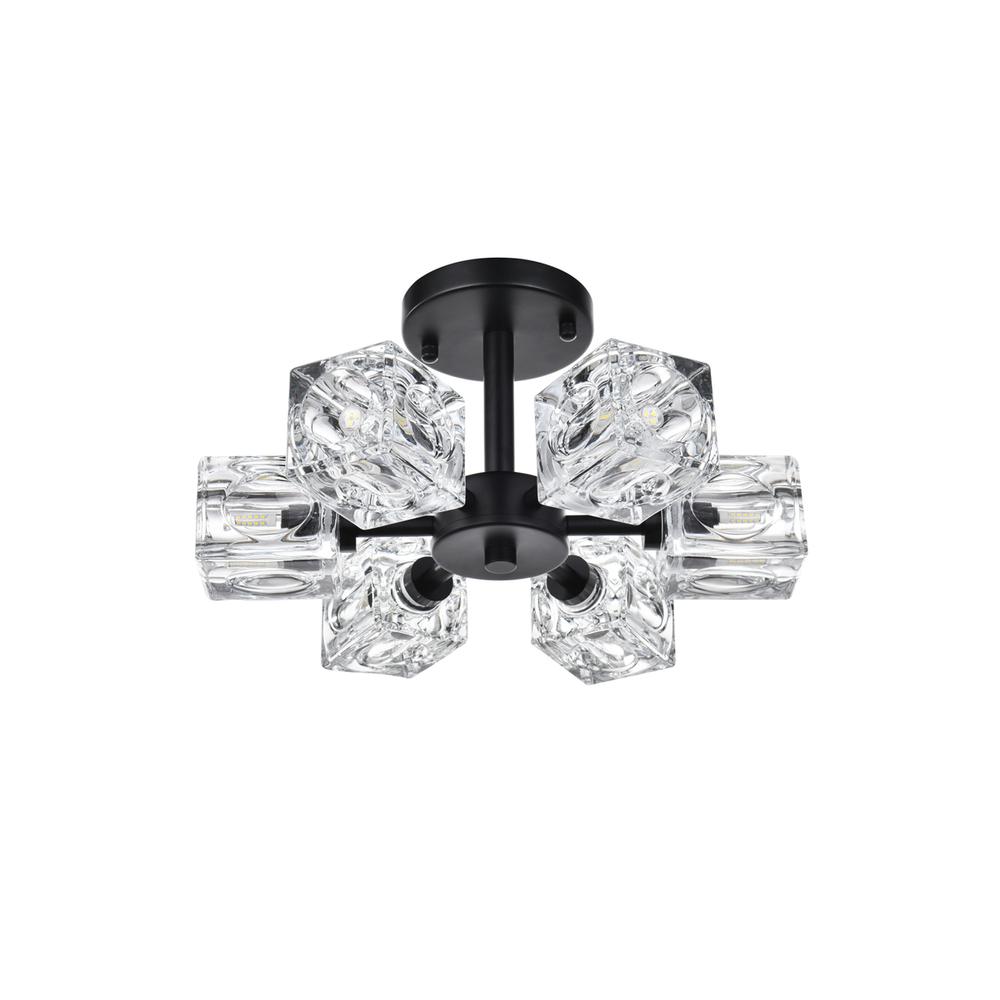 Lyra 14 inch Flush Mount in Black. Picture 6